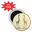 Cute giraffes 1.75  Magnet (10 pack) 