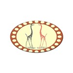 Cute giraffes Sticker (Oval)