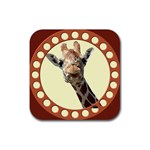 Giraffe Rubber Square Coaster (4 pack)