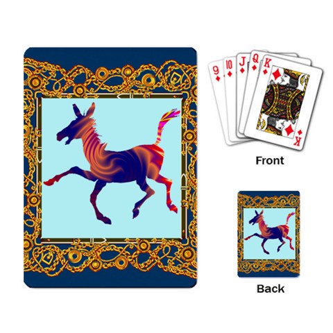 Funny Donkey Playing Cards Single Design from UrbanLoad.com Back