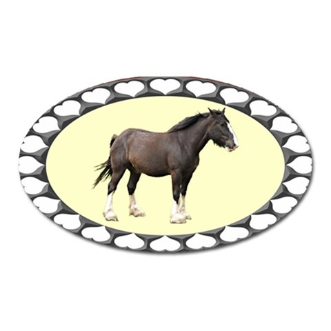 Clydesdale Magnet (Oval) from UrbanLoad.com Front