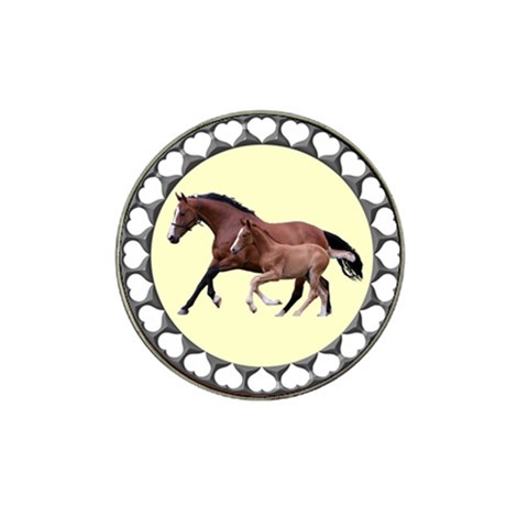 Mare n foal Hat Clip Ball Marker (4 pack) from UrbanLoad.com Front