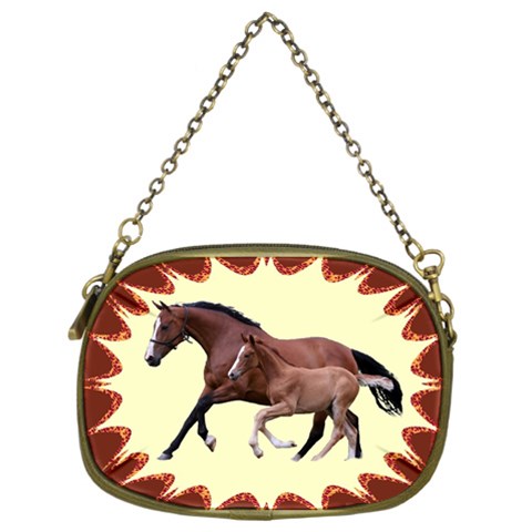 Mare n foal Cosmetic Bag (Two Sides) from UrbanLoad.com Front