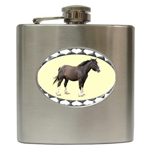 Clydesdale Hip Flask (6 oz) from UrbanLoad.com Front