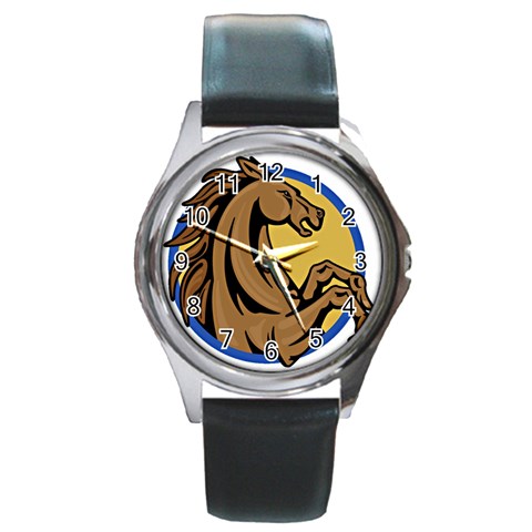 Horse circle Round Metal Watch from UrbanLoad.com Front