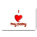 I love my pony Large Doormat