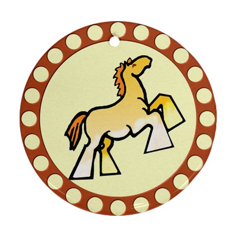 Shire horse Ornament (Round) from UrbanLoad.com Front