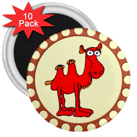 Camel 3  Magnet (10 pack) from UrbanLoad.com Front