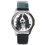 Spaniel Round Metal Watch