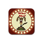 Who me? Rubber Square Coaster (4 pack)