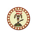 Who me? Rubber Round Coaster (4 pack)