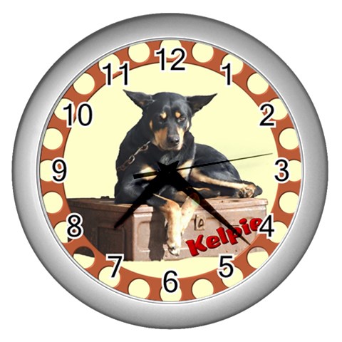 Kelpie 2 Wall Clock (Silver) from UrbanLoad.com Front