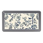 Blue Vintage Background, Blue Roses Patterns Memory Card Reader (Mini)