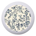 Blue Vintage Background, Blue Roses Patterns Dento Box with Mirror