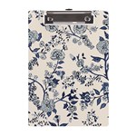 Blue Vintage Background, Blue Roses Patterns A5 Acrylic Clipboard
