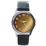Gold, Golden Background ,aesthetic Round Metal Watch