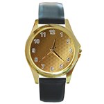 Gold, Golden Background ,aesthetic Round Gold Metal Watch