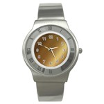 Gold, Golden Background ,aesthetic Stainless Steel Watch