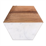 Gold, Golden Background ,aesthetic Marble Wood Coaster (Hexagon) 