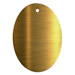Golden Textures Polished Metal Plate, Metal Textures Ornament (Oval)