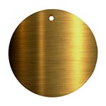 Golden Textures Polished Metal Plate, Metal Textures Round Ornament (Two Sides)