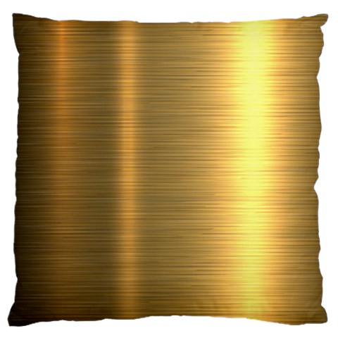 Golden Textures Polished Metal Plate, Metal Textures Standard Premium Plush Fleece Cushion Case (Two Sides) from UrbanLoad.com Front