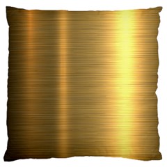 Golden Textures Polished Metal Plate, Metal Textures Standard Premium Plush Fleece Cushion Case (Two Sides) from UrbanLoad.com Front
