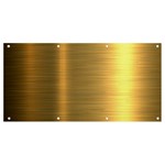 Golden Textures Polished Metal Plate, Metal Textures Banner and Sign 8  x 4 