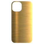 Golden Textures Polished Metal Plate, Metal Textures iPhone 14 Black UV Print Case