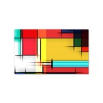 Multicolored Retro Abstraction%2 Sticker (Rectangular)
