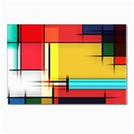 Multicolored Retro Abstraction%2 Postcards 5  x 7  (Pkg of 10)