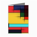 Multicolored Retro Abstraction%2 Mini Greeting Card