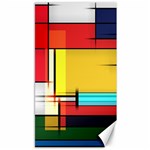 Multicolored Retro Abstraction, Lines Retro Background, Multicolored Mosaic Canvas 40  x 72 