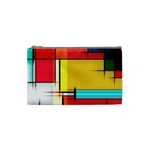 Multicolored Retro Abstraction%2 Cosmetic Bag (Small)