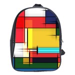 Multicolored Retro Abstraction%2 School Bag (Large)