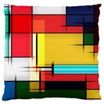 Multicolored Retro Abstraction%2 Large Cushion Case (One Side)