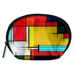 Multicolored Retro Abstraction, Lines Retro Background, Multicolored Mosaic Accessory Pouch (Medium)