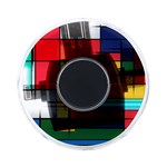 Multicolored Retro Abstraction, Lines Retro Background, Multicolored Mosaic On-the-Go Memory Card Reader