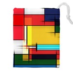 Multicolored Retro Abstraction%2 Drawstring Pouch (4XL)