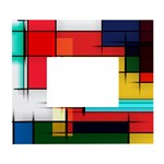 Multicolored Retro Abstraction%2 White Wall Photo Frame 5  x 7 