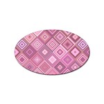 Pink Retro Texture With Rhombus, Retro Backgrounds Sticker (Oval)