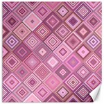 Pink Retro Texture With Rhombus, Retro Backgrounds Canvas 12  x 12 