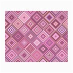 Pink Retro Texture With Rhombus, Retro Backgrounds Small Glasses Cloth (2 Sides)