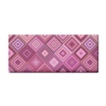 Pink Retro Texture With Rhombus, Retro Backgrounds Hand Towel