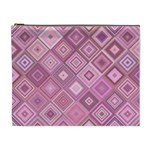 Pink Retro Texture With Rhombus, Retro Backgrounds Cosmetic Bag (XL)
