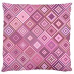 Pink Retro Texture With Rhombus, Retro Backgrounds Large Premium Plush Fleece Cushion Case (One Side)