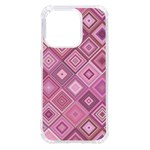 Pink Retro Texture With Rhombus, Retro Backgrounds iPhone 14 Pro TPU UV Print Case