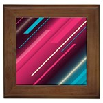 Pink-blue Retro Background, Retro Backgrounds, Lines Framed Tile