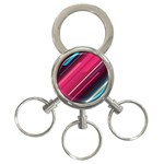 Pink-blue Retro Background, Retro Backgrounds, Lines 3-Ring Key Chain