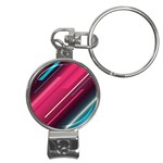 Pink-blue Retro Background, Retro Backgrounds, Lines Nail Clippers Key Chain